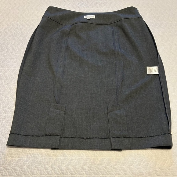 Joseph A. Pencil Skirt with Back Vents Med Grey Size 8 - Picture 8 of 13